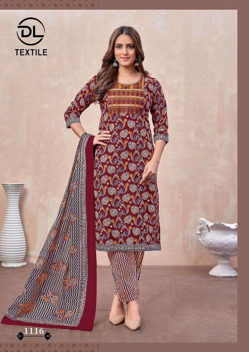 Dl Textiles Top Secret Vol 2 Cotton With Neck Work And Pocket Readymade Salwar Suit