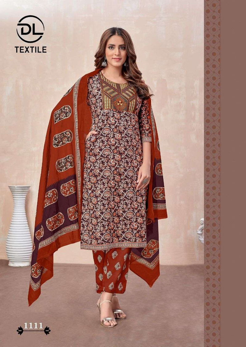 Dl Textiles Top Secret Vol 2 Cotton With Neck Work And Pocket Readymade Salwar Suit
