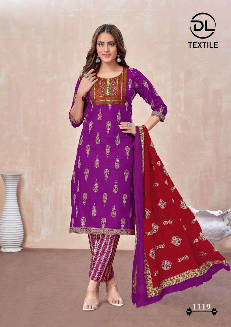 Dl Textiles Top Secret Vol 2 Cotton With Neck Work And Pocket Readymade Salwar Suit