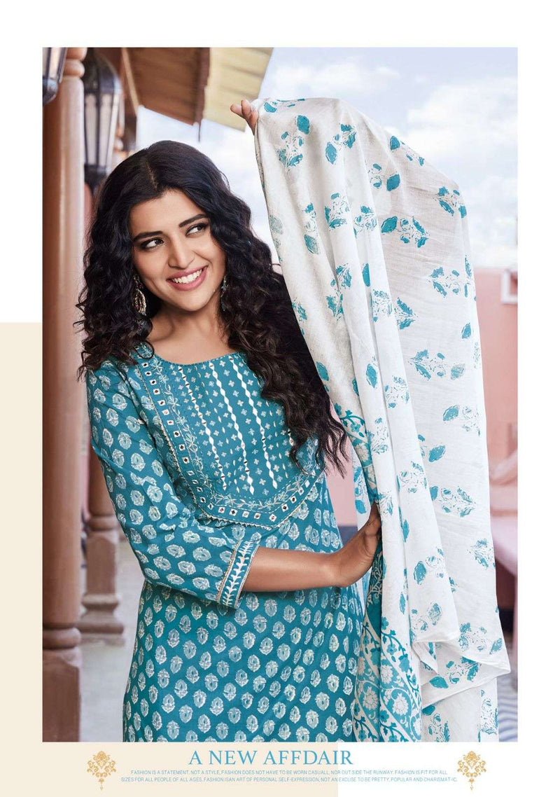 Dollar Vol 2 By Ladies Flavour Cotton Summer Wear Readymade Kurti With Bottom & Dupatta