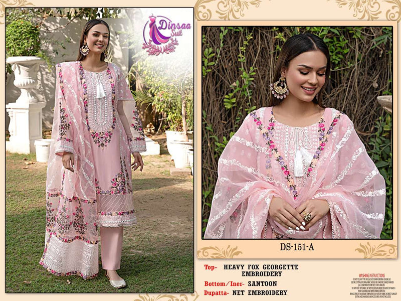 Ds 151 By Dinsaa Suit Georgette Pakistani Dresses Supplier