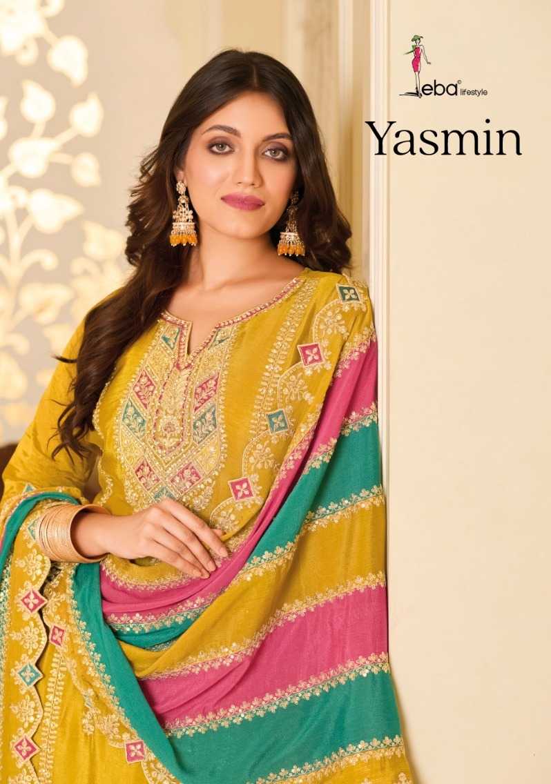 Eba Lifestyle Yasmin Premium Silk With Emboidery Work Wedding Wear Suit