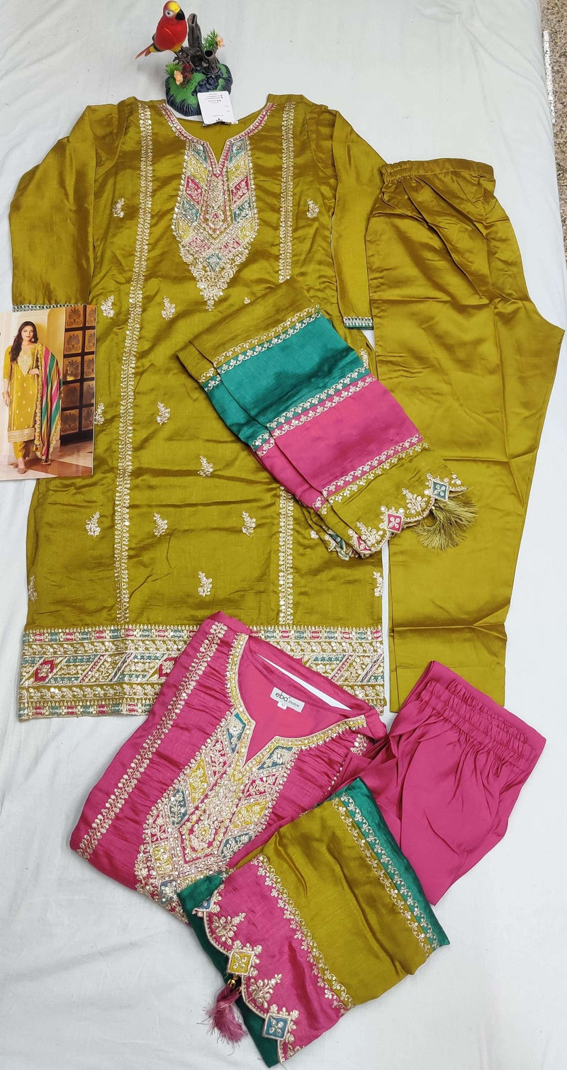 Eba Lifestyle Yasmin Premium Silk With Emboidery Work Wedding Wear Suit