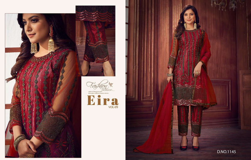 EIRA Vol 9 1144-1147 Heavy Net Embroidery Work Salwar Kameez