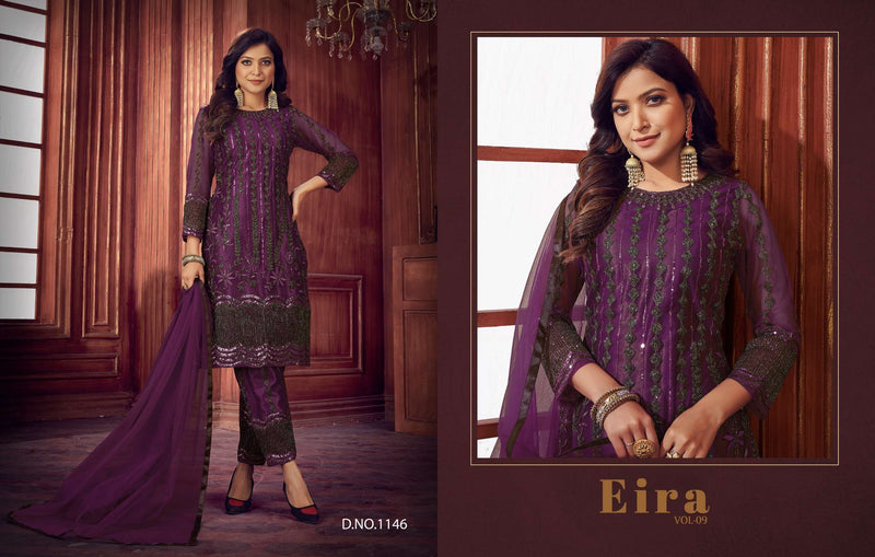 EIRA Vol 9 1144-1147 Heavy Net Embroidery Work Salwar Kameez