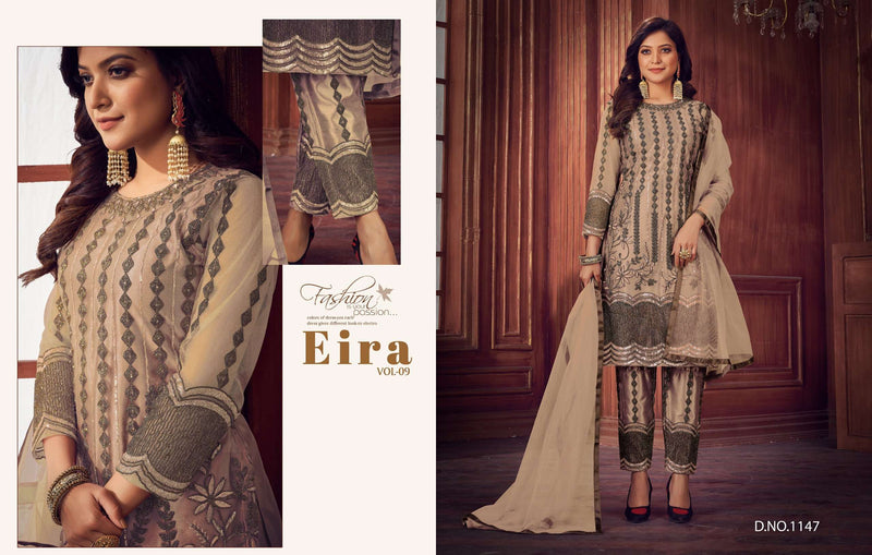 EIRA Vol 9 1144-1147 Heavy Net Embroidery Work Salwar Kameez