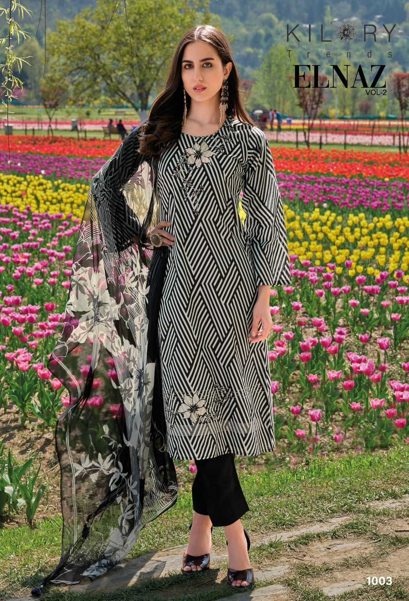 Kilory Trendz Elnaz Vol 2 Lawn With Fancy Embroidery Work Unstitched Salwar Suit