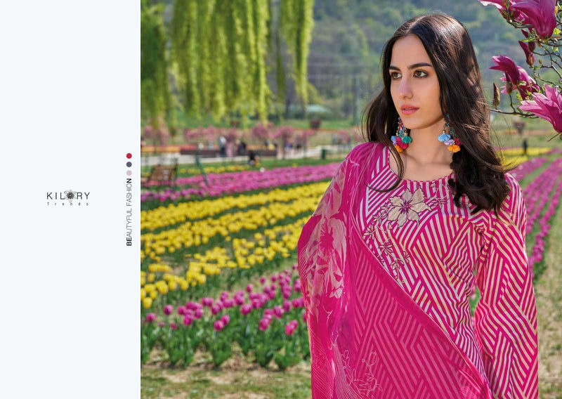 Kilory Trendz Elnaz Vol 2 Lawn With Fancy Embroidery Work Unstitched Salwar Suit