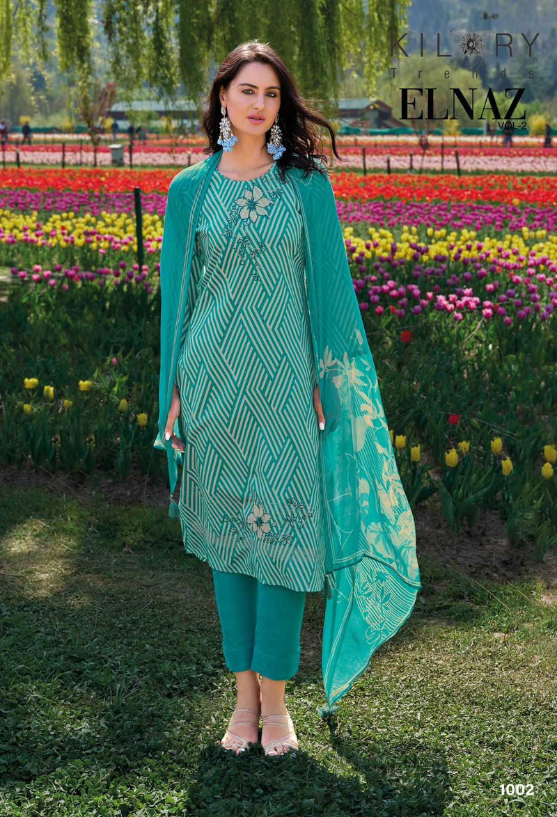 Kilory Trendz Elnaz Vol 2 Lawn With Fancy Embroidery Work Unstitched Salwar Suit