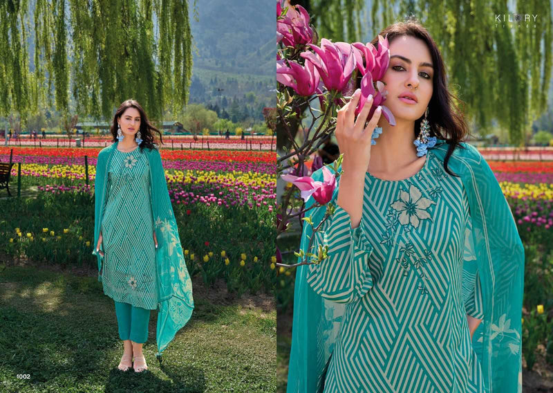 Kilory Trendz Elnaz Vol 2 Lawn With Fancy Embroidery Work Unstitched Salwar Suit