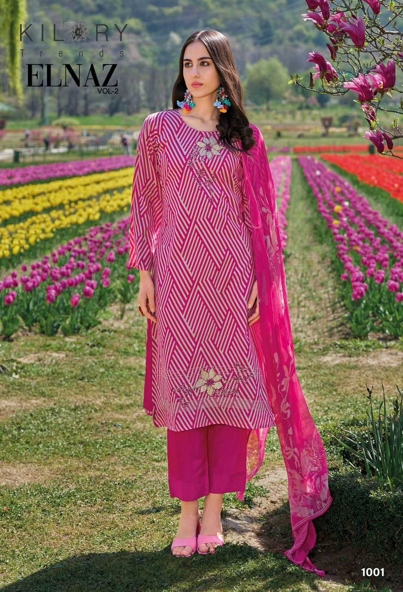 Kilory Trendz Elnaz Vol 2 Lawn With Fancy Embroidery Work Unstitched Salwar Suit