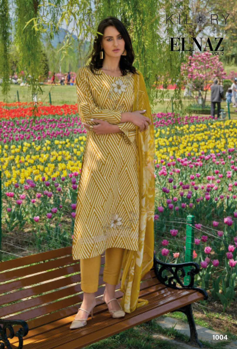 Kilory Trendz Elnaz Vol 2 Lawn With Fancy Embroidery Work Unstitched Salwar Suit