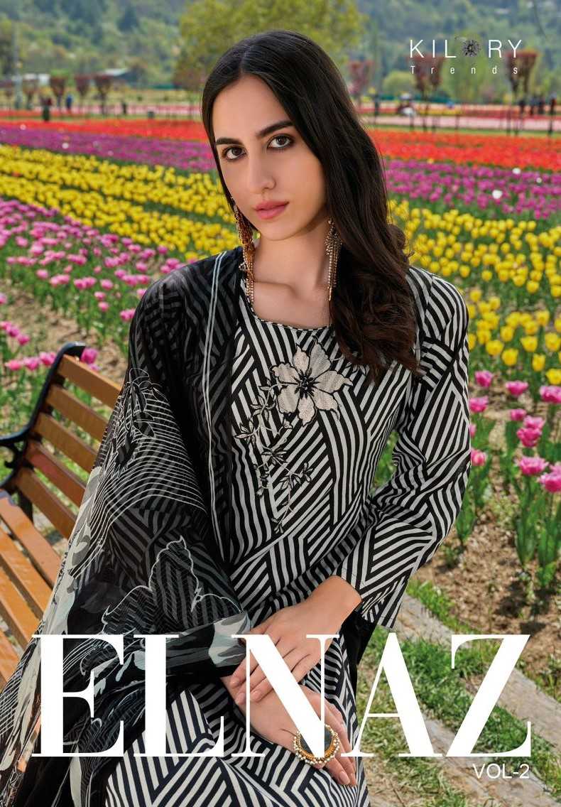 Kilory Trendz Elnaz Vol 2 Lawn With Fancy Embroidery Work Unstitched Salwar Suit