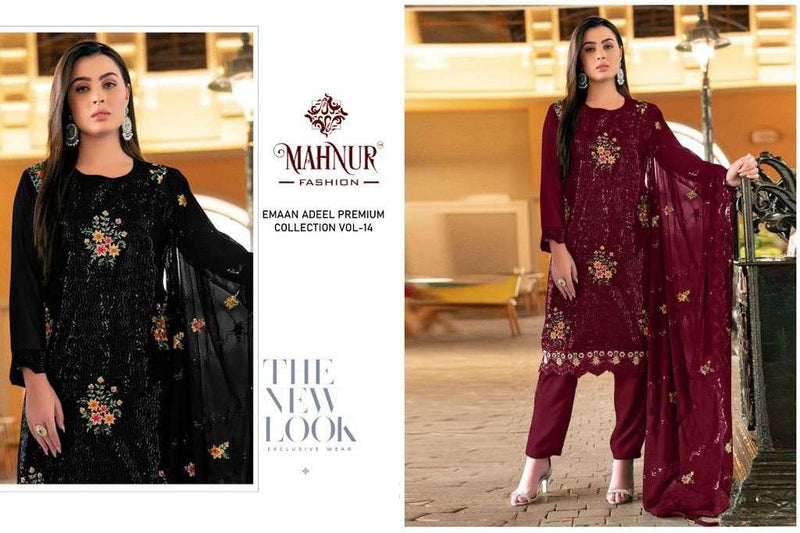 Mahnur Fashion Emaan Adeel Premium Collection Vol 4 Heavy Georgette Embroidery Pakistani Suits