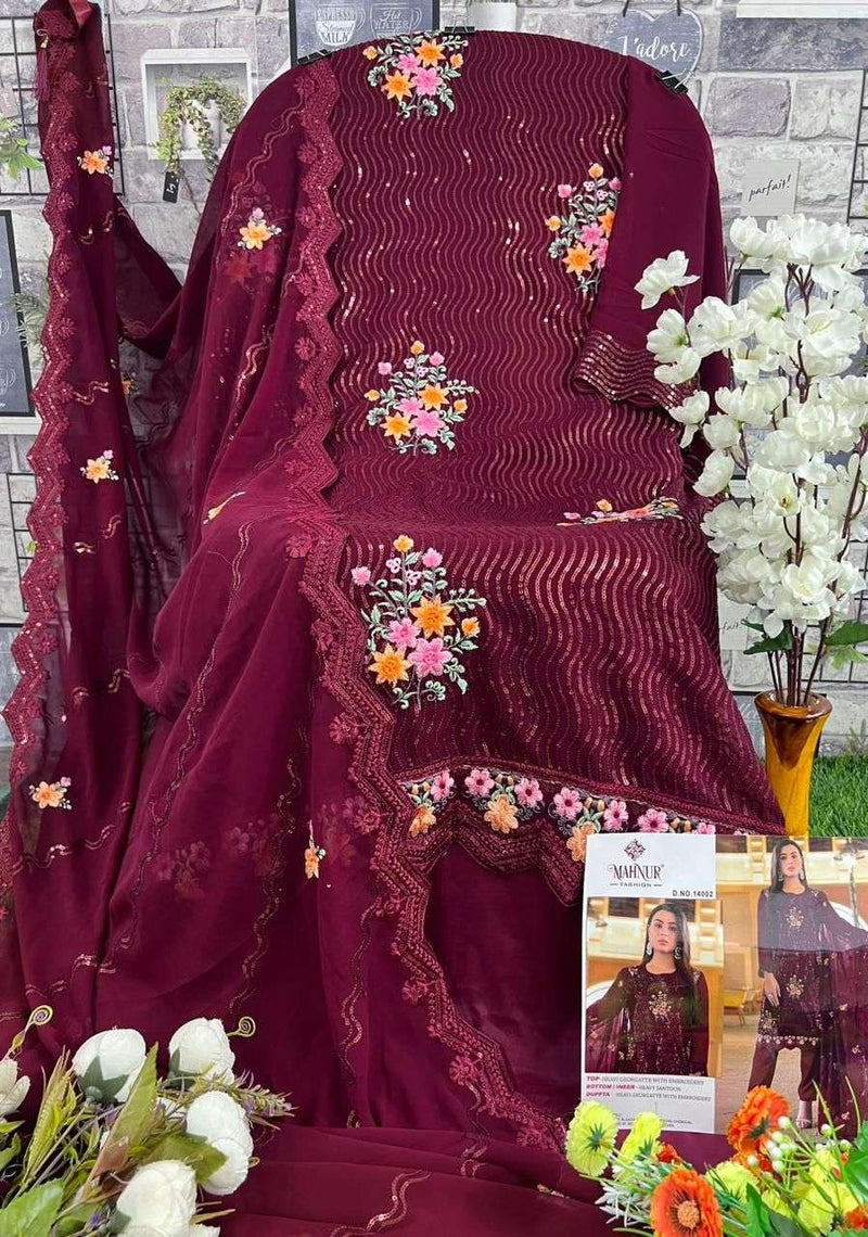 Mahnur Fashion Emaan Adeel Premium Collection Vol 4 Heavy Georgette Embroidery Pakistani Suits