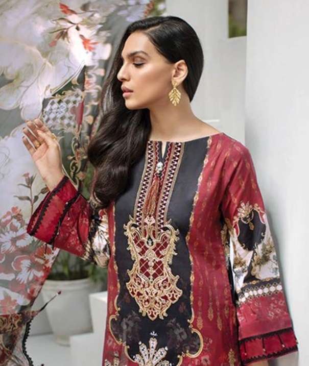 Ezra Hit Design 1007 Cotton Heavy Embroidery Fancy Suit