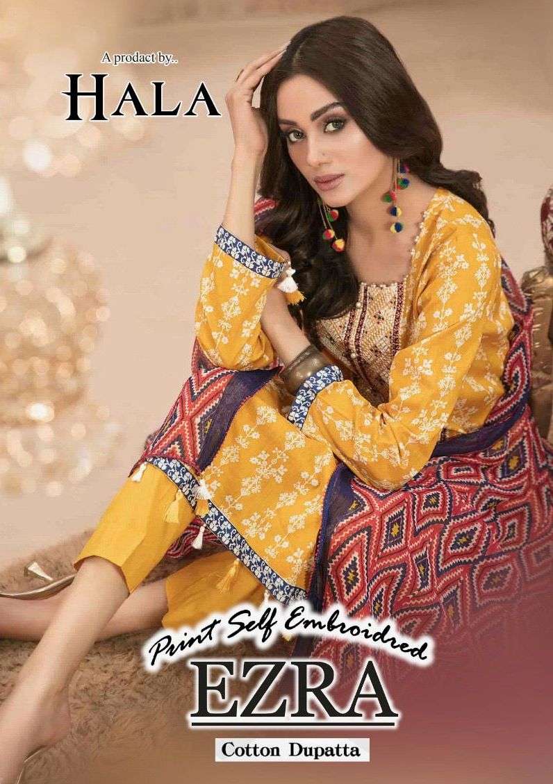 Ezra Vol 1 By Hala Traders Designer Salwar Kameez Material