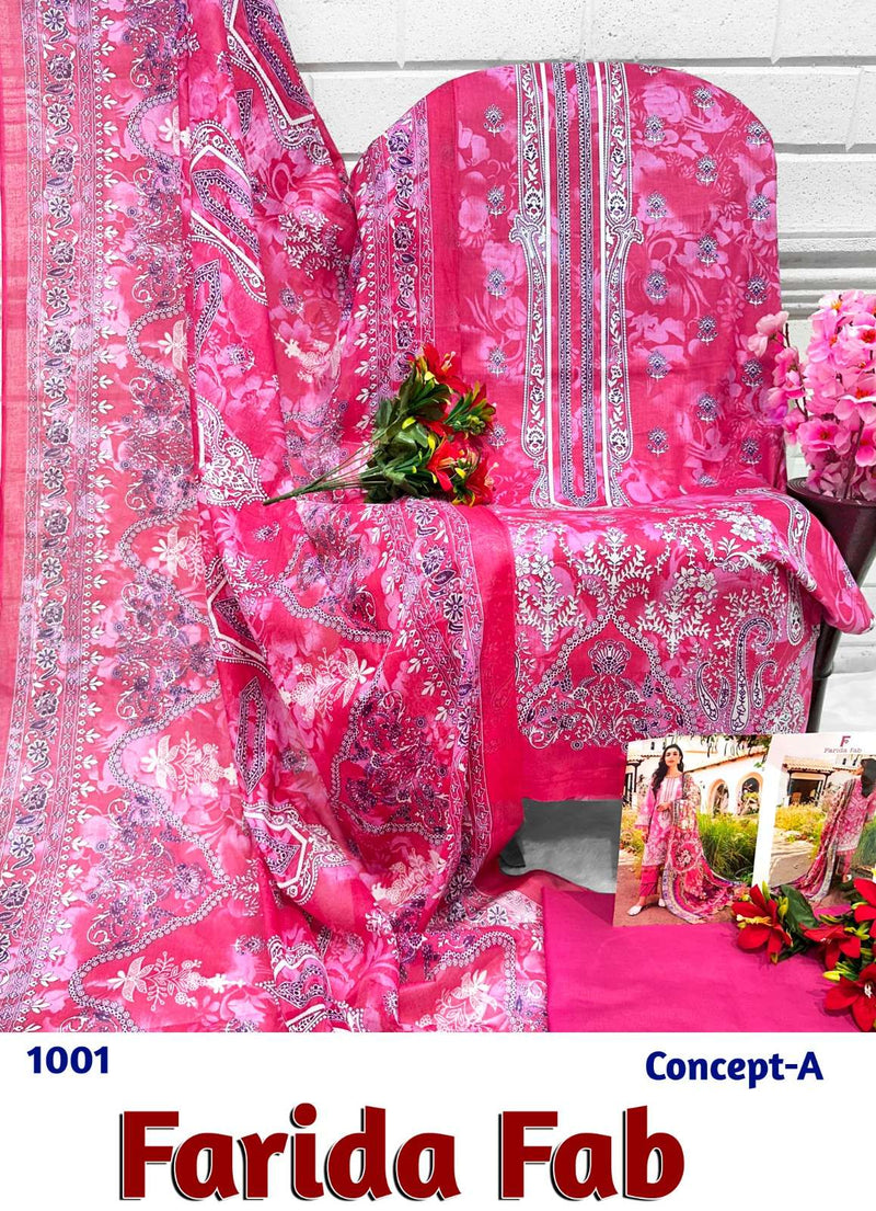 Farida Fab Concept A Cotton Unstitched Daily Wear Salwar Suit