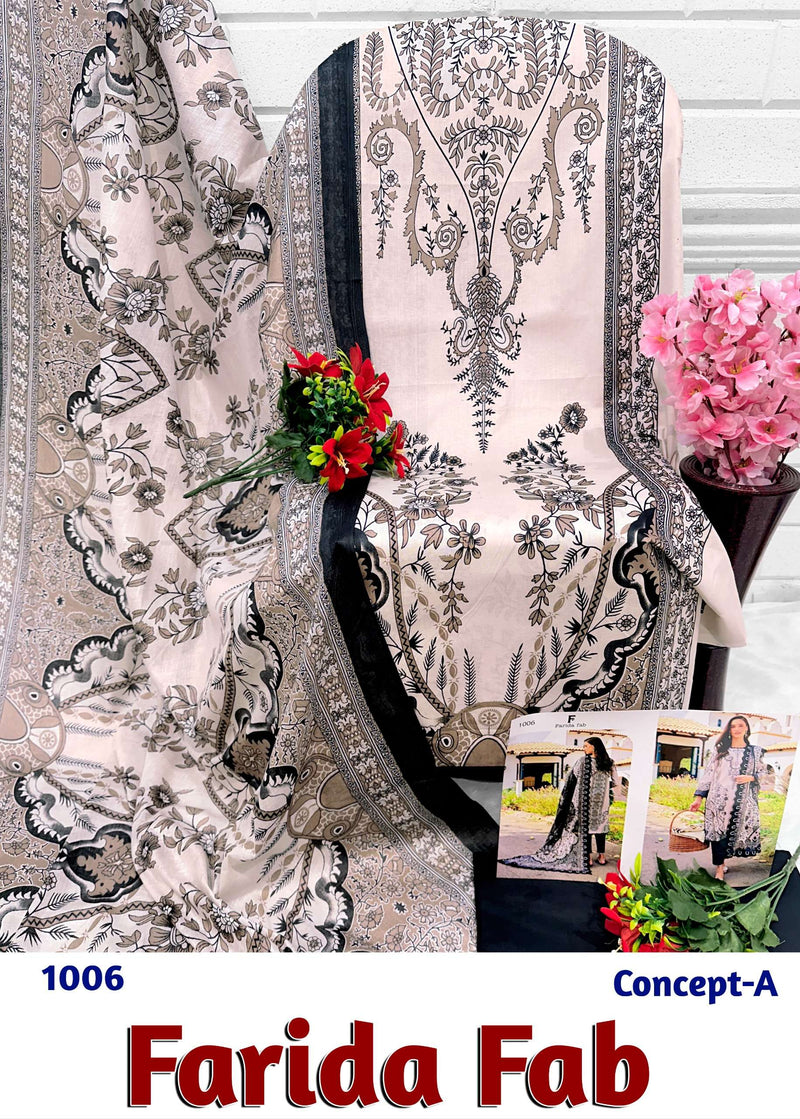 Farida Fab Concept A Cotton Unstitched Daily Wear Salwar Suit