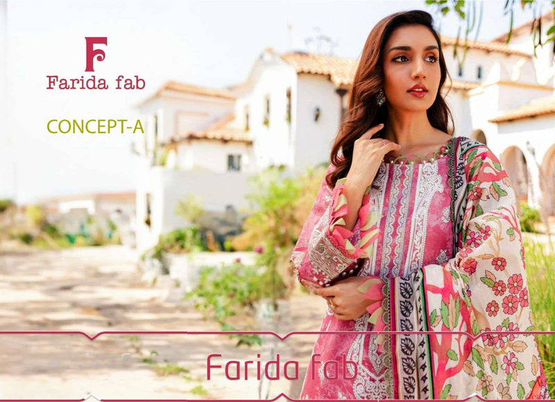 Farida Fab Concept A Cotton Unstitched Daily Wear Salwar Suit