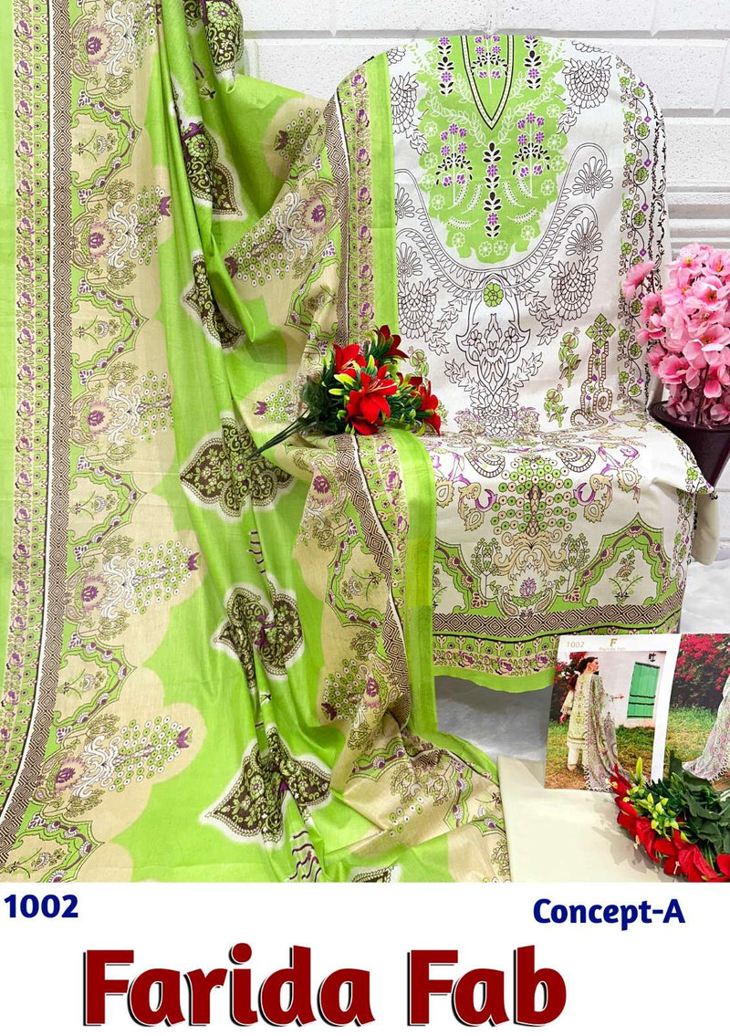 Farida Fab Concept A Cotton Unstitched Daily Wear Salwar Suit