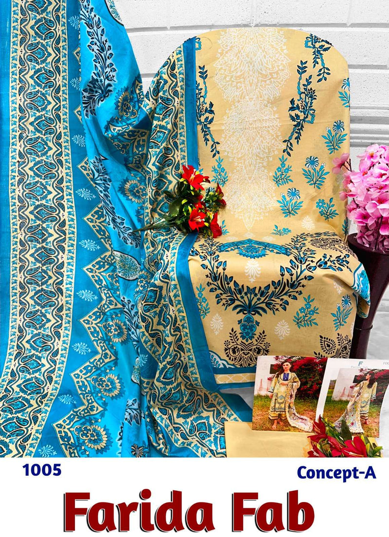 Farida Fab Concept A Cotton Unstitched Daily Wear Salwar Suit