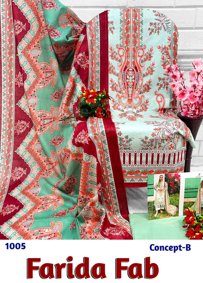 Farida Fab Concept B Cotton Digital Print Daily Wear Salwar Suit