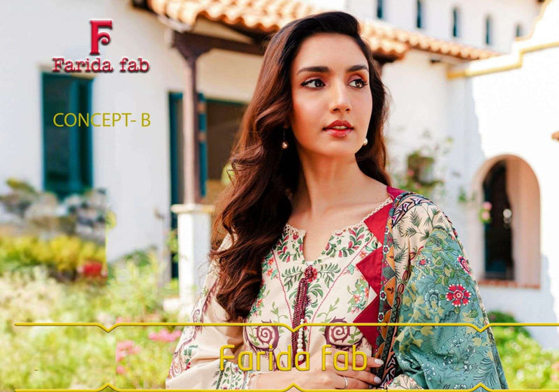 Farida Fab Concept B Cotton Digital Print Daily Wear Salwar Suit