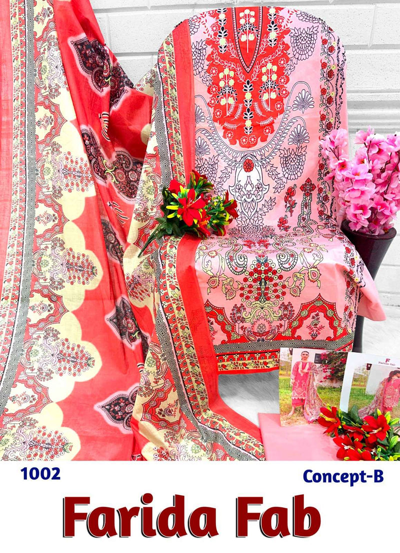 Farida Fab Concept B Cotton Digital Print Daily Wear Salwar Suit