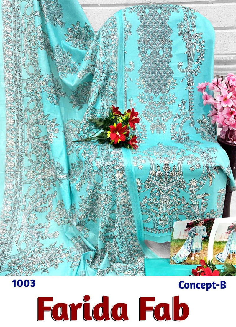 Farida Fab Concept B Cotton Digital Print Daily Wear Salwar Suit