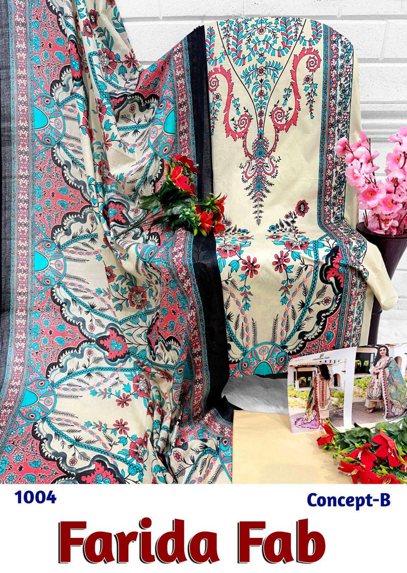 Farida Fab Concept B Cotton Digital Print Daily Wear Salwar Suit