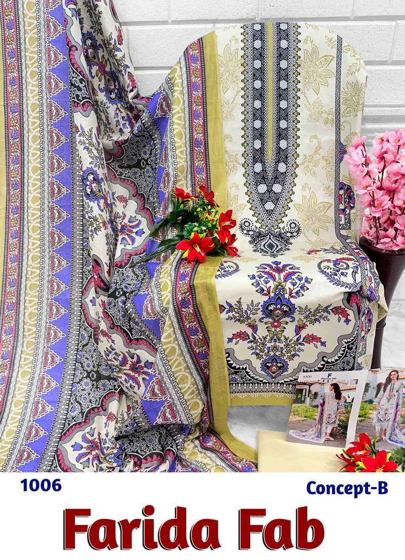 Farida Fab Concept B Cotton Digital Print Daily Wear Salwar Suit