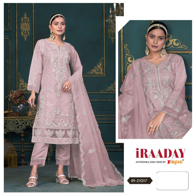Fepic Iraaday Ir 21017 Organza Embroidered Designer Pakistani Suit