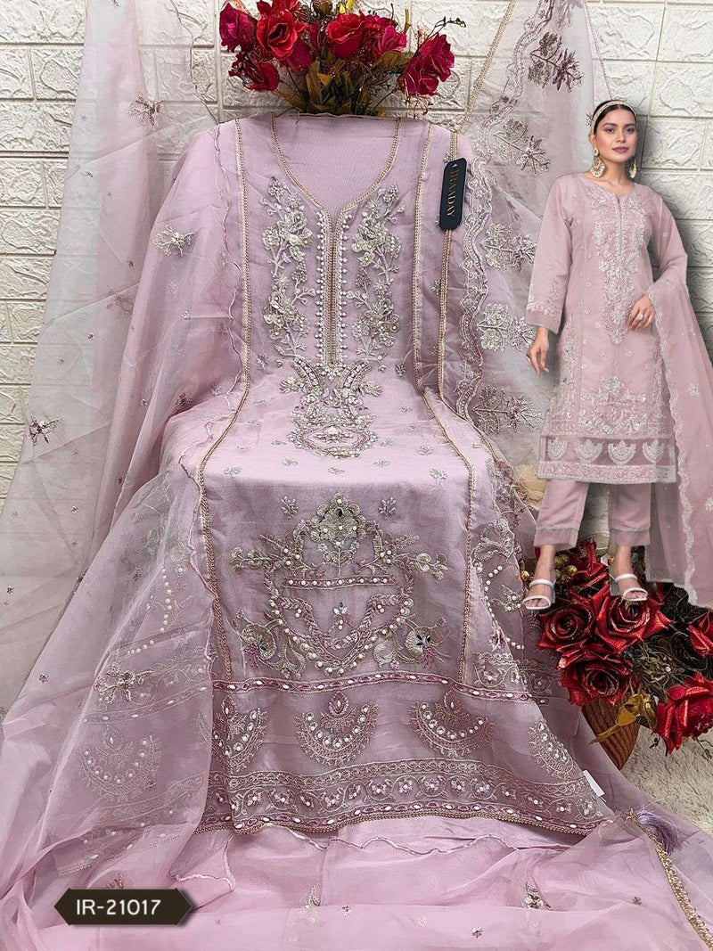 Fepic Iraaday Ir 21017 Organza Embroidered Designer Pakistani Suit