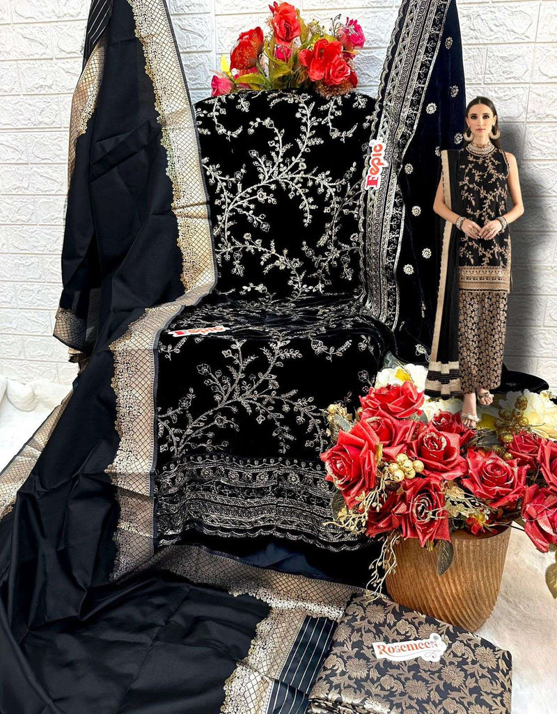 Fepic Rosemeen V 17021 Pure Velvet Embroidered Party Wear Suit