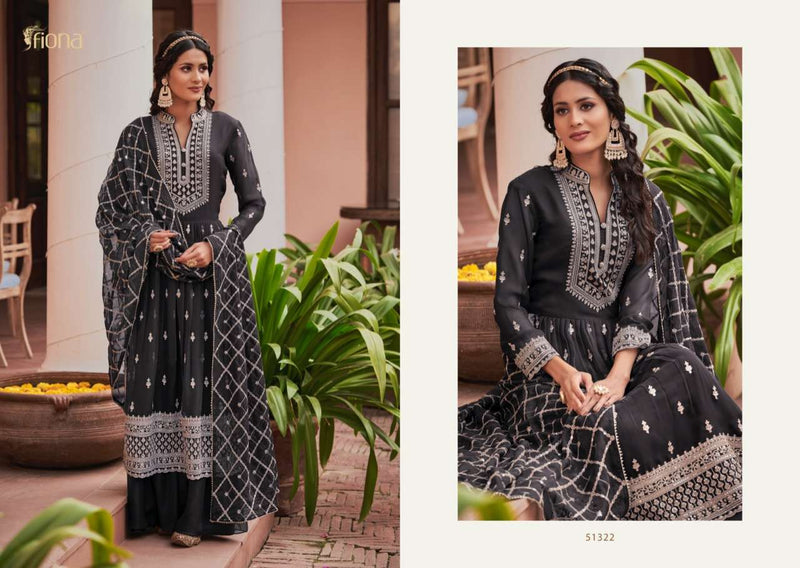 Fiona Naariti Premium Georgette With Embroidery Nyra Cut Style Readymade Dresses