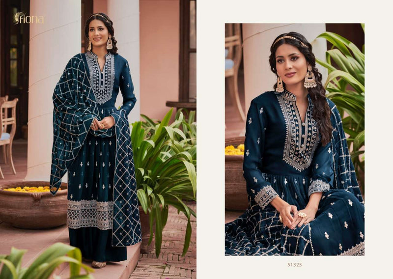 Fiona Naariti Premium Georgette With Embroidery Nyra Cut Style Readymade Dresses