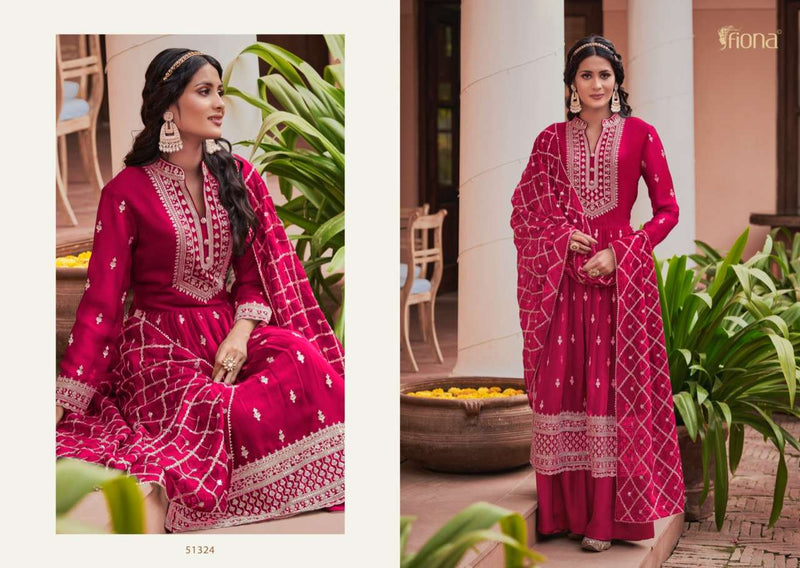 Fiona Naariti Premium Georgette With Embroidery Nyra Cut Style Readymade Dresses