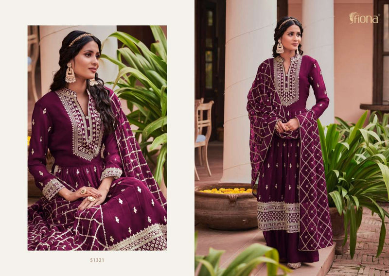 Fiona Naariti Premium Georgette With Embroidery Nyra Cut Style Readymade Dresses