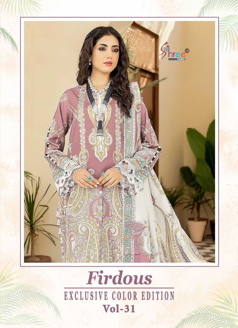 Shree Fabs Firdous Exclusive Collection Vol 31  Cotton Print Unstitched Salwar Suit