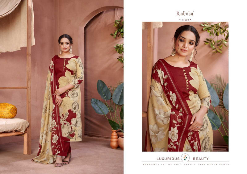 Radhika Creation Floral Zam Cotton Designer Print Fancy Hand Work Salwar Suit