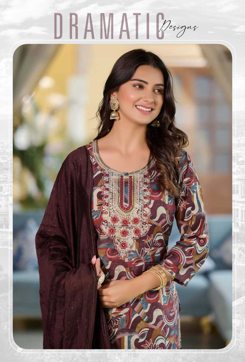 Rangmaya Fashion Florence Modal Silk Casual Wear Kurti Pant Dupatta Set