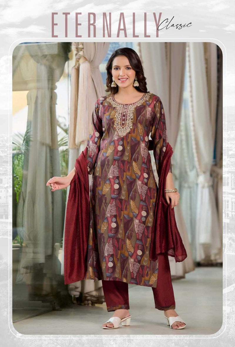 Rangmaya Fashion Florence Modal Silk Casual Wear Kurti Pant Dupatta Set