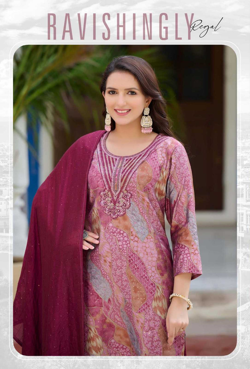 Rangmaya Fashion Florence Modal Silk Casual Wear Kurti Pant Dupatta Set