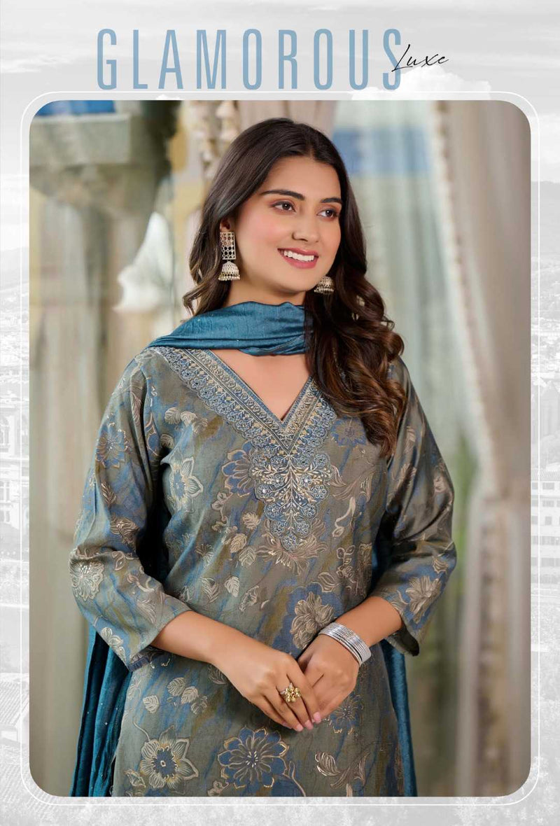 Rangmaya Fashion Florence Modal Silk Casual Wear Kurti Pant Dupatta Set
