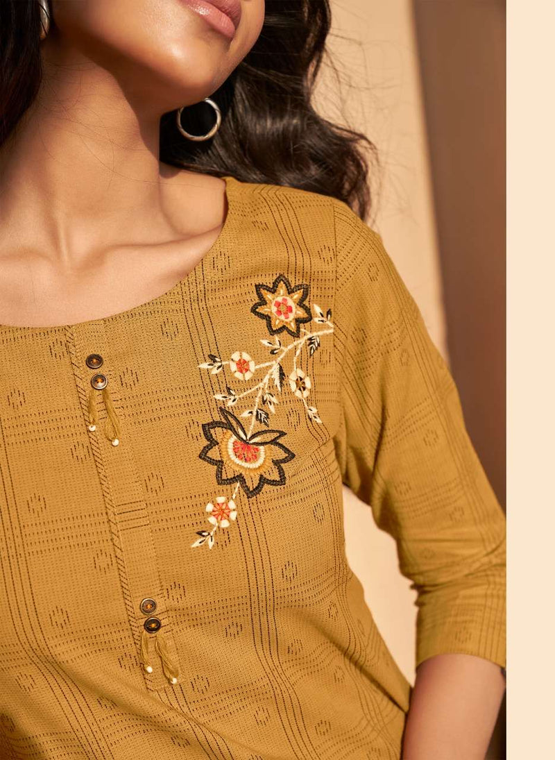 Four Buttons Basil Vol 4 Pure Cotton Fancy Kurti