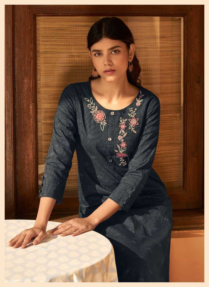 Four Buttons Basil Vol 4 Pure Cotton Fancy Kurti