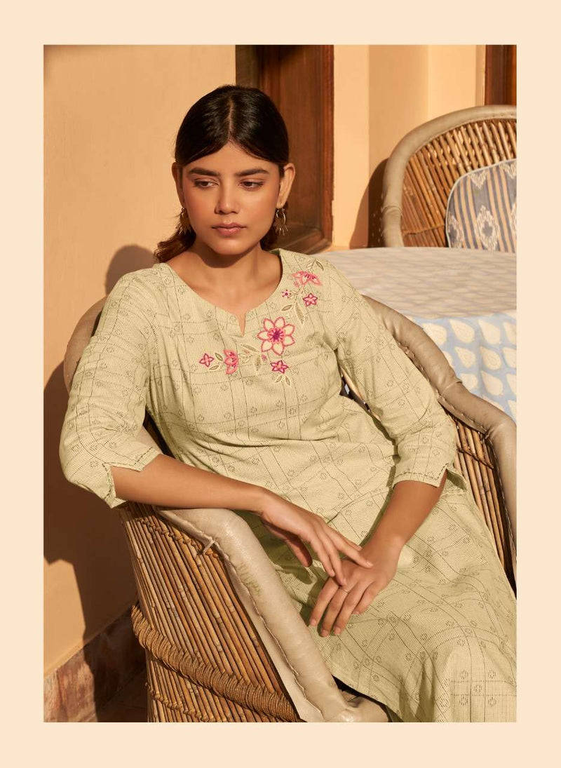 Four Buttons Basil Vol 4 Pure Cotton Fancy Kurti