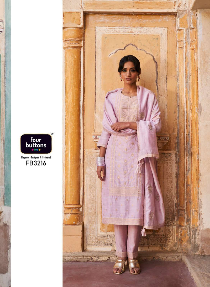 Four Buttons Present Arzoo Full Stitch Function Wear Kurti With Pant And Dupatta
