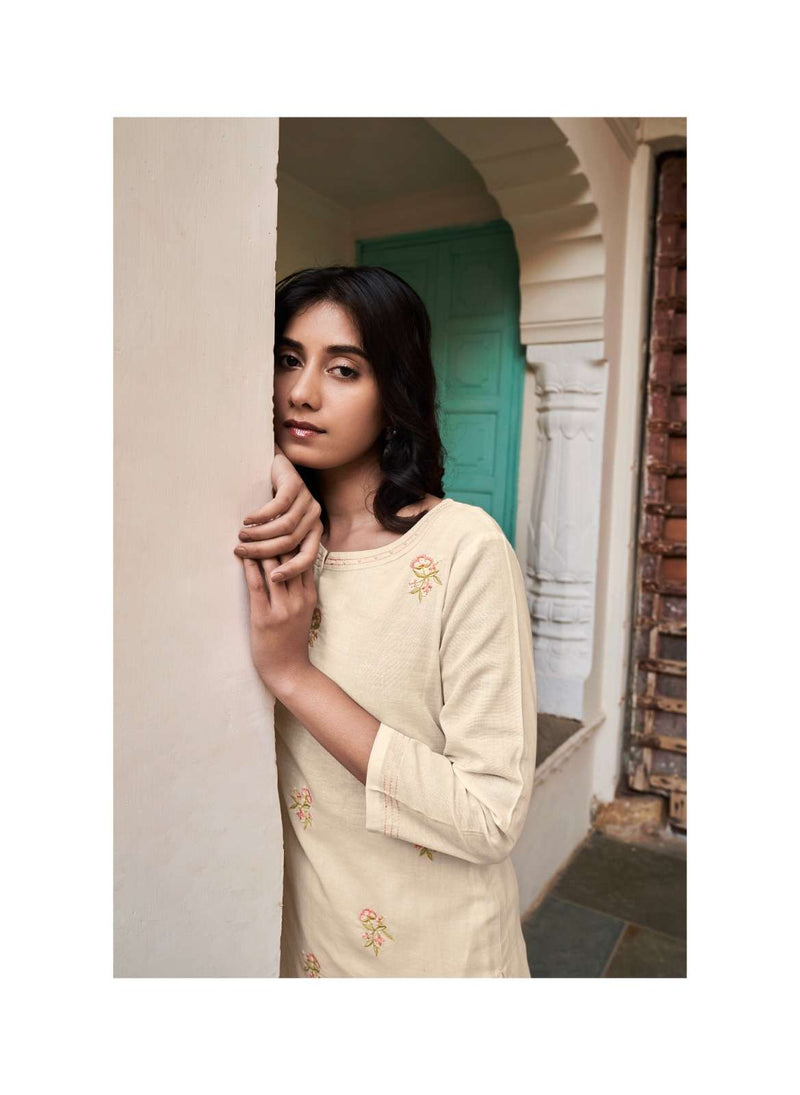 Four Buttons Present Colors 15 Embroidered Casual Wear Kurti